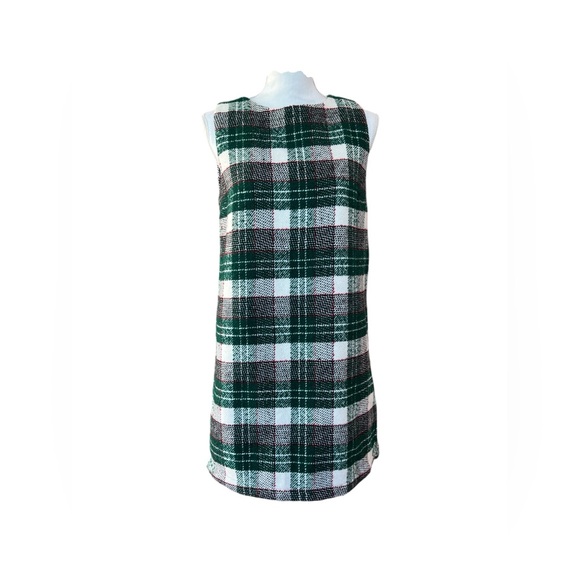 Aura Dress Size Small Plaid Green‎ Holiday Christmas Mini with Liner - Picture 2 of 10